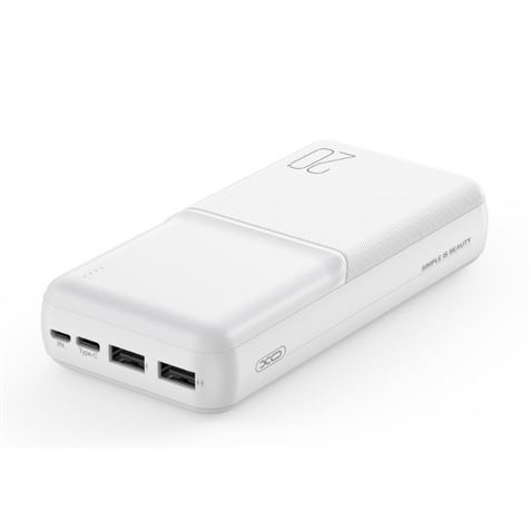 xo pr252 powerbank 20000mah usb a, usb c y lightning color blanco