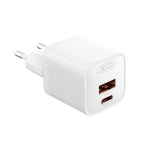 xo l147 cargador de corriente 20w usb a y usb c carga rapida color blanco