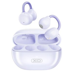 xo g40 pearl clip auriculares tws bluetooth 5.3 color violeta