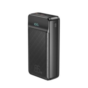 xo pr201 powerbank 30000mah entrada usb c y lightning salida usb a y usb c 65w pantalla lcd color negro