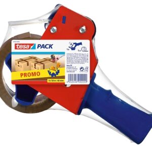 tesa pack de precintadora + 1 rollo de precinto marron 48mm x 50 metros