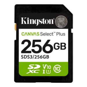 kingston tarjeta sdxc 256gb uhs i clase 10 150mb/s canvas select plus