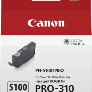canon pfi5100 negro photo cartucho de tinta original pfi5100pbk/6952c001