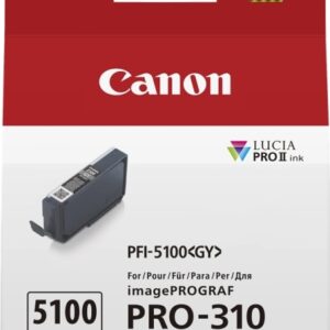 canon pfi5100 gris cartucho de tinta original pfi5100gy/6959c001