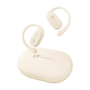 leotec open air zenith sport auriculares bluetooth 5.4 estuche de carga 30h autonomia color blanco