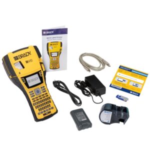 brady m410 impresora de etiquetas portatil pantalla lcd resolucion 300ppp anchura maxima de la etiqueta 25.40mm color amarillo/negro