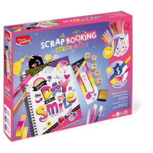 maped scrapbooking color mix contiene mas de 70 accesorios para niños a partir de 7 años