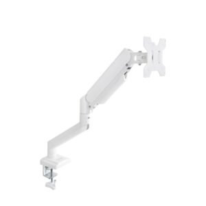 tooq soporte de mesa con brazo articulado para monitor de 13" 34" giratorio e inclinable gestion de cables peso max 10kg vesa 100x100mm color blanco