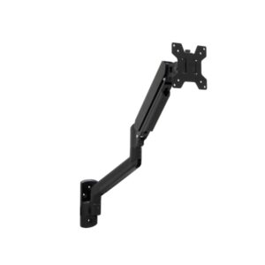 tooq soporte de pared con brazo articulado para monitor de 13" 34" piston de gas giratorio e inclinable gestion de cables peso maximo 10kg vesa 100x100 color negro