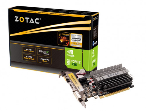 zotac geforce gt 730 tarjeta grafica 4gb gddr3 hdmi, dvi d, vga
