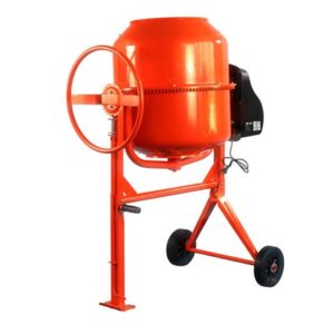 blim hormigonera de 140 litros potencia 550w velocidad mezclado 29rpm corona de acero fundido 111x73x118cm color naranja