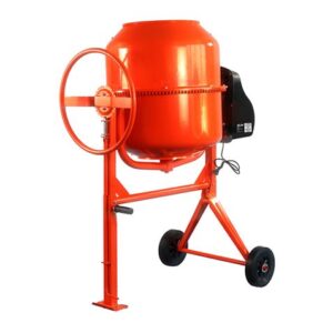 blim hormigonera de 200 litros potencia 1000w velocidad mezclado 28rpm tambor reforzado corona de acero fundido 116x73x121cm color naranja