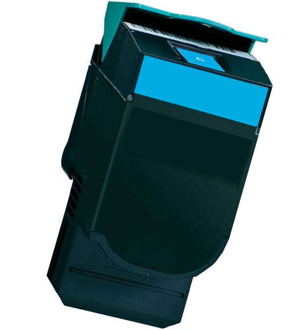 lexmark cx410/cx510 cyan cartucho de toner generico reemplaza 80c2hc0/80c2hce/802hc