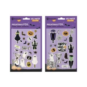 bismark pack con pegatinas para halloween foil autoadhesivas 2 diseños aleatorios