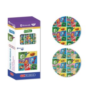bismark comic rollo de papel regalo medidas 70cmx200cm 2 diseños diferentes