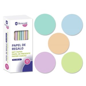 bismark pastel rollo de papel regalo medidas 70cmx200cm 5 colores pastel