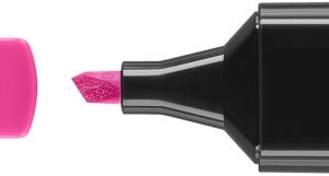 faber castell txtlnr marcador fluorescente punta biselada trazo entre 1, 2 y 5 mm tinta con base de agua color rosa