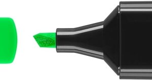 faber castell txtlnr marcador fluorescente punta biselada trazo entre 1, 2 y 5 mm tinta con base de agua color verde