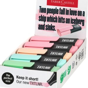 faber castell txtlnr caja de 10 marcadores fluorescentes punta biselada trazo entre 1, 2 y 5 mm tinta con base de agua colores pastel surtidos