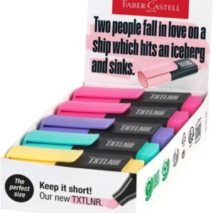 faber castell txtlnr caja de 10 marcadores fluorescentes punta biselada trazo entre 1, 2 y 5 mm tinta con base de agua colores pastel surtidos