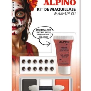 alpino set de maquillaje catrina se lava con agua y jabon testado dermatologicamente colores surtidos