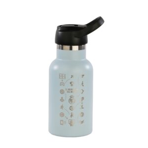 safta real madrid botella reutilizable 350ml doble pared base de silicona acero inoxidable tapon con valvula 12h caliente / 24h frio 19.5x7.3x7.3cm color menta