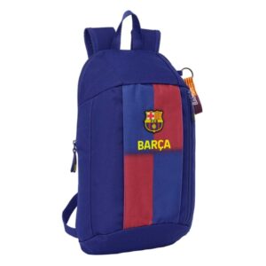 safta f.c.barcelona mochila mini de 8.5l cremallera vertical asas regulables y acolchadas 22x39x10cm color rojo y azul