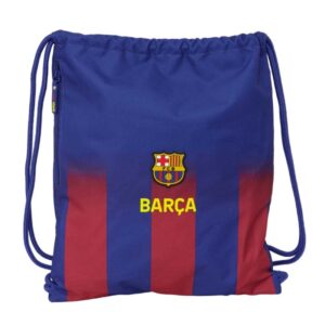 safta f.c.barcelona saco mochila de tiras bolsillo lateral con cremallera 35x40x1cm color rojo y azul