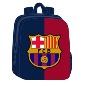 safta f.c.barcelona mochila guarderia 3d de 6l asa de mano superior asas regulables y acolchadas cierre de cremallera 22x27x10cm color rojo y azul