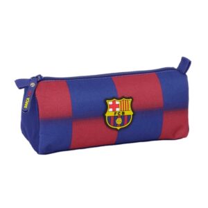 safta f.c.barcelona estuche portatodo de 1.2l 1 compartimento cierre con cremallera 21x8x7cm color rojo y azul