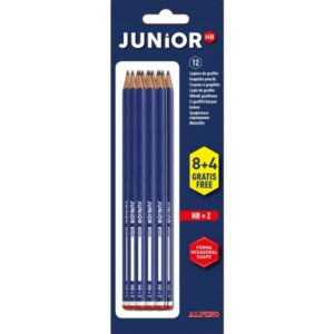 alpino junior blister de 12 lapices de grafito hb con cabecilla espacio para el nombre