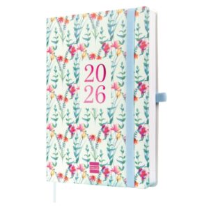 finocam capri agenda internacional anual 2026 formato fa5 153x23x214mm 1 dia por pagina tematica de flores