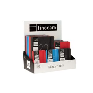finocam flexi lisa expositor con 15 agendas surtidas en catalan anual 2026 tapa blanda color surtidos