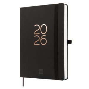 finocam capri agenda internacional anual 2026 formato fa5 153x23x214mm 1 dia por pagina color negro