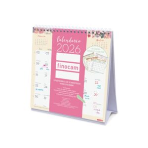 finocam design calendario de sobremesa anual 2026 190x70x205mm sobremesa color surtidos
