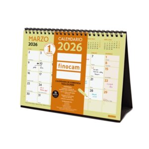finocam grafik calendario de sobremesa anual 2026 210x70x155mm espacio para escribir color surtidos