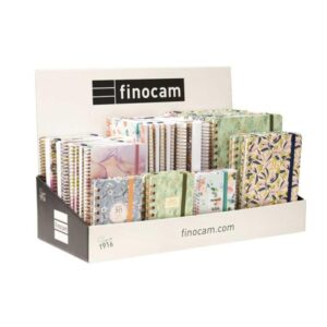 finocam trendy expositor con 45 agendas de espiral surtidas en catalan anual 2026 color surtidos