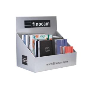 finocam expositor con 30 agendas de espiral surtidas en catalan anual 2026 color surtidos