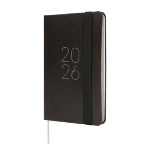 finocam flexi lisa agenda anual 2026 tapa blanda formato f2 85x13x130mm semana vista horizontal color negro