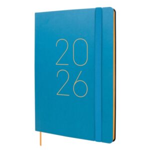 finocam flexi lisa agenda en catalan anual 2026 tapa blanda formato fa5 151x13x214mm semana vista en vertical color azul