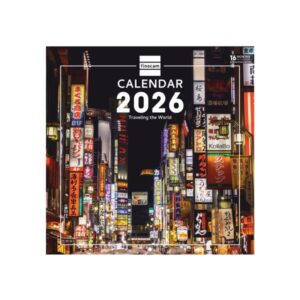 finocam calendario de pared internacional anual 2026 imagenes variadas 311x5x305mm tematica de viajes