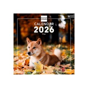 finocam calendario de pared internacional anual 2026 imagenes variadas 191x5x185mm tematica de perros
