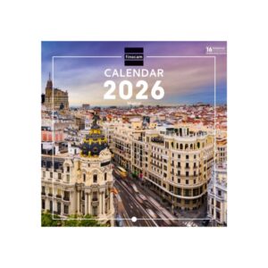 finocam calendario de pared internacional anual 2026 imagenes variadas 191x5x185mm tematica de madrid