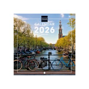 finocam calendario de pared internacional anual 2026 imagenes variadas 191x5x185mm tematica de amsterdam