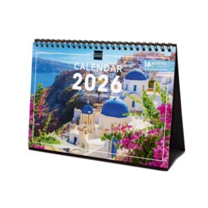 finocam calendario de sobremesa internacional anual 2026 imagenes variadas 210x70x155mm tematica de ciudades y pueblos