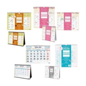 finocam trendy pack de 38 calendarios surtidos en catalan anual 2026 color surtidos