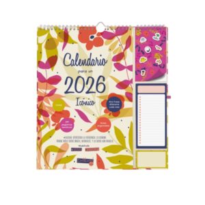 finocam talkual calendario de pared anual 2026 anilla portaboligrafo 300x11x335mm espacio para escribir color surtidos
