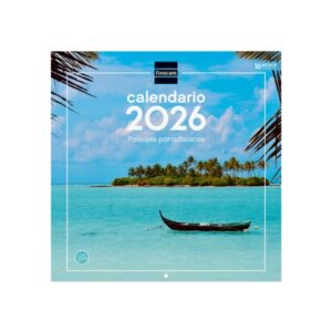 finocam calendario de pared anual 2026 imagenes variadas 300x300mm espacio para escribir tematica de paisajes