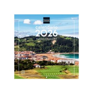 finocam calendario de pared anual 2026 imagenes variadas 300x300mm espacio para escribir tematica de ciudades y pueblos