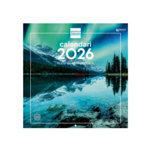 finocam calendario de pared en catalan anual 2026 imagenes variadas 300x300mm espacio para escribir tematica de naturaleza
